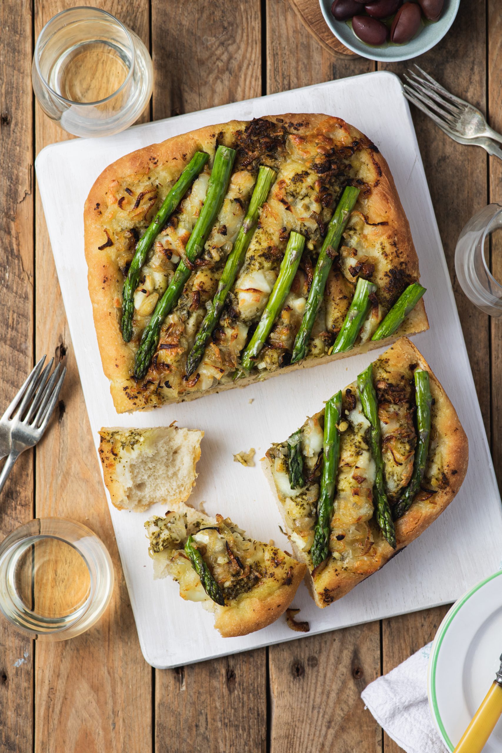 British Asparagus focaccia