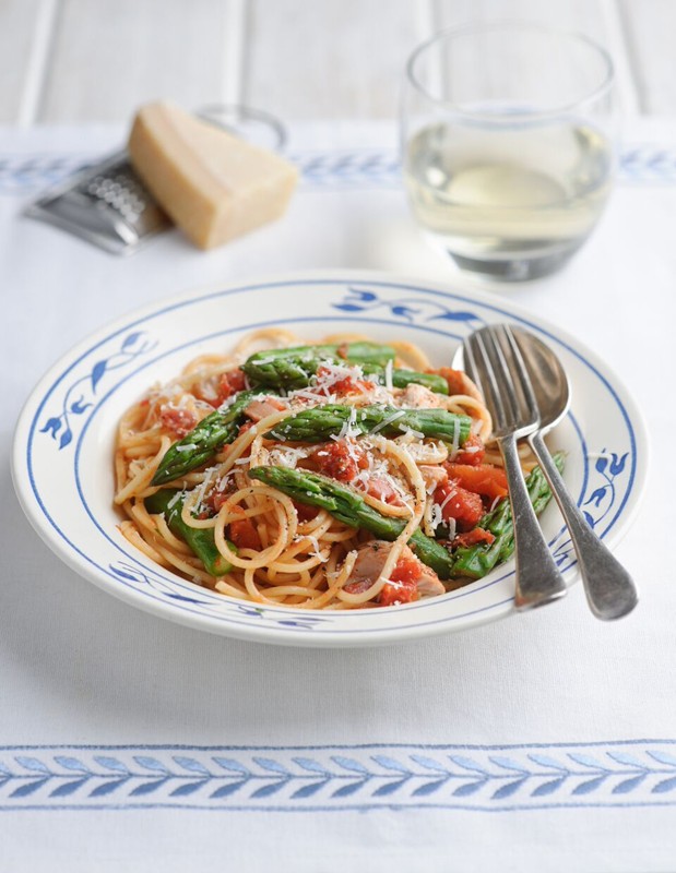 Fiery British Asparagus and Chicken Pasta